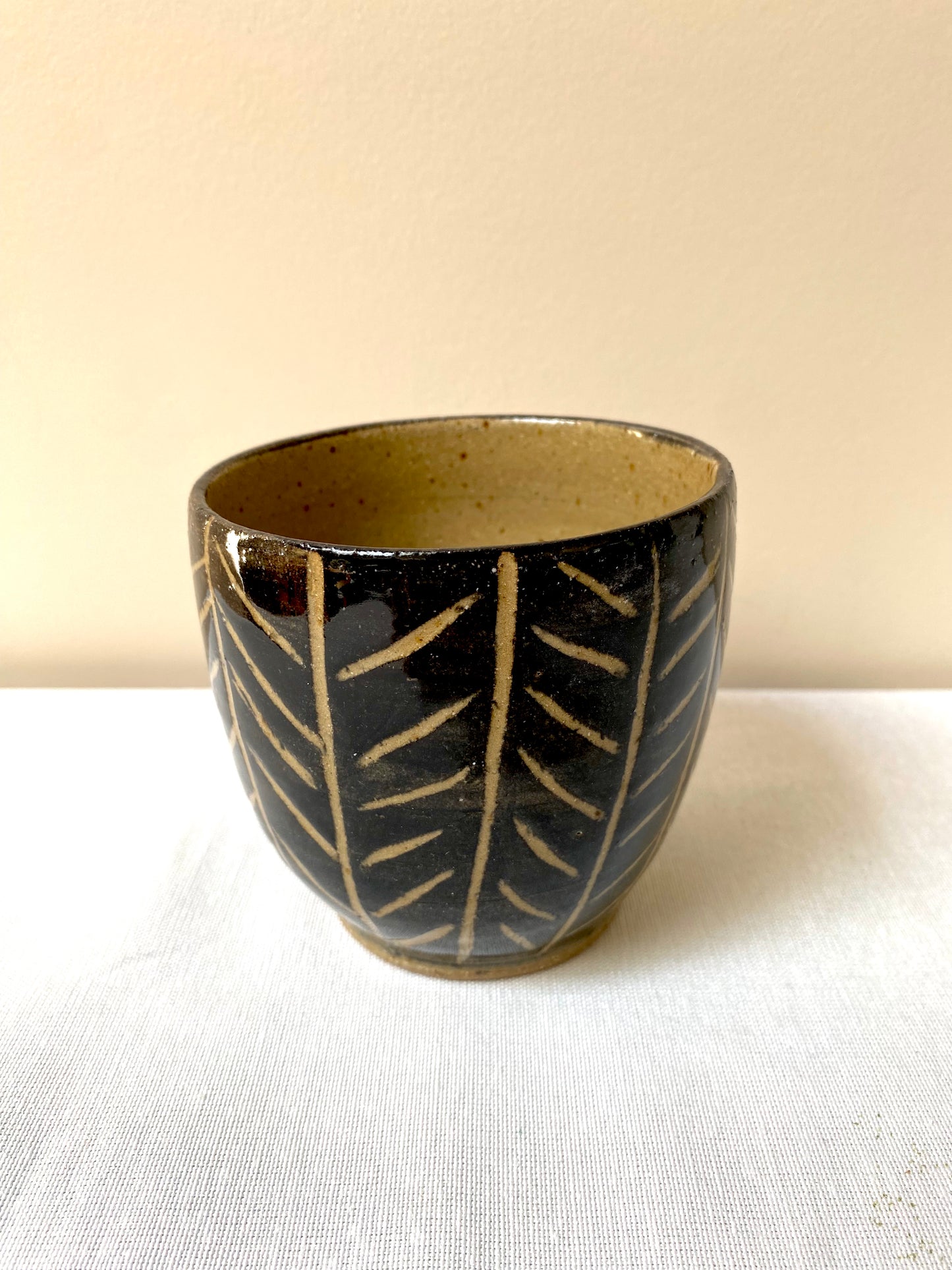 Fern sgraffito tumbler