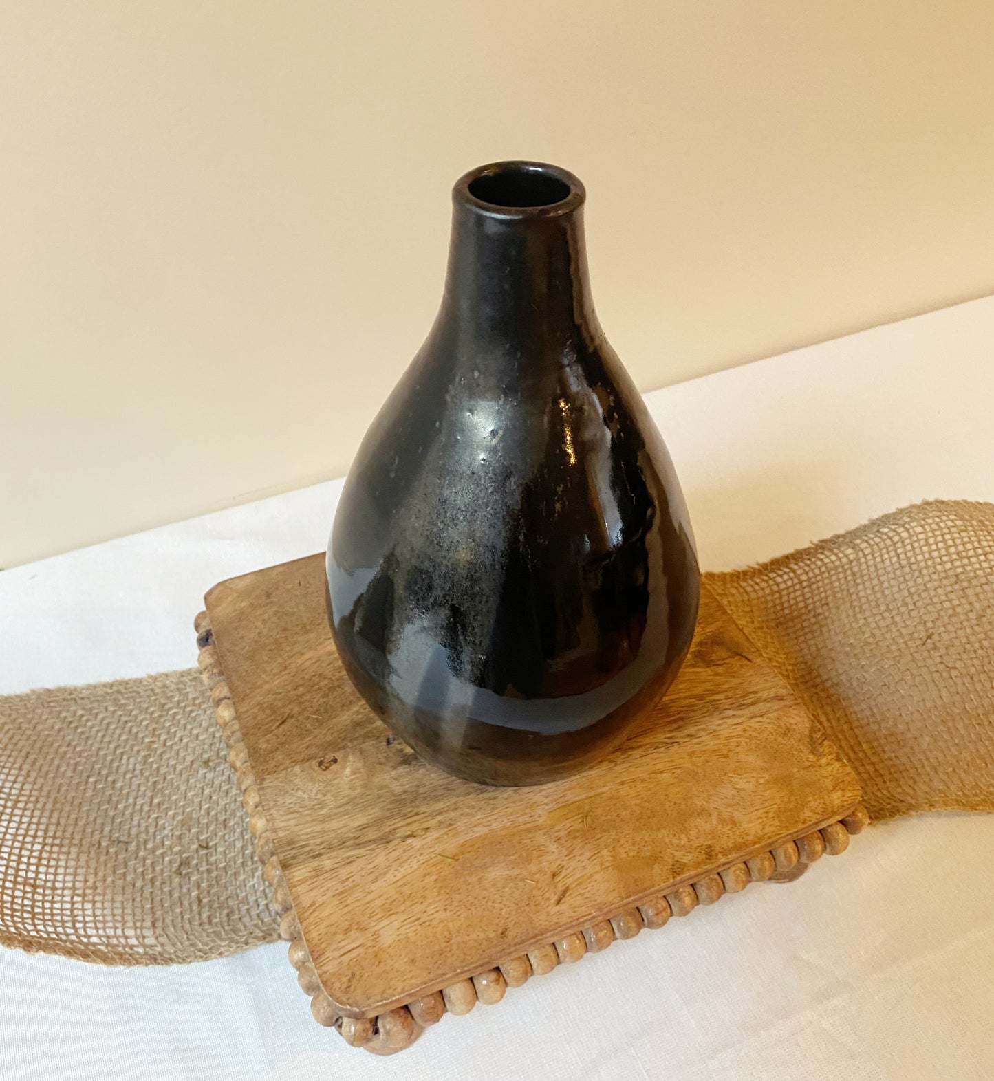 Black Pearl narrow neck vase