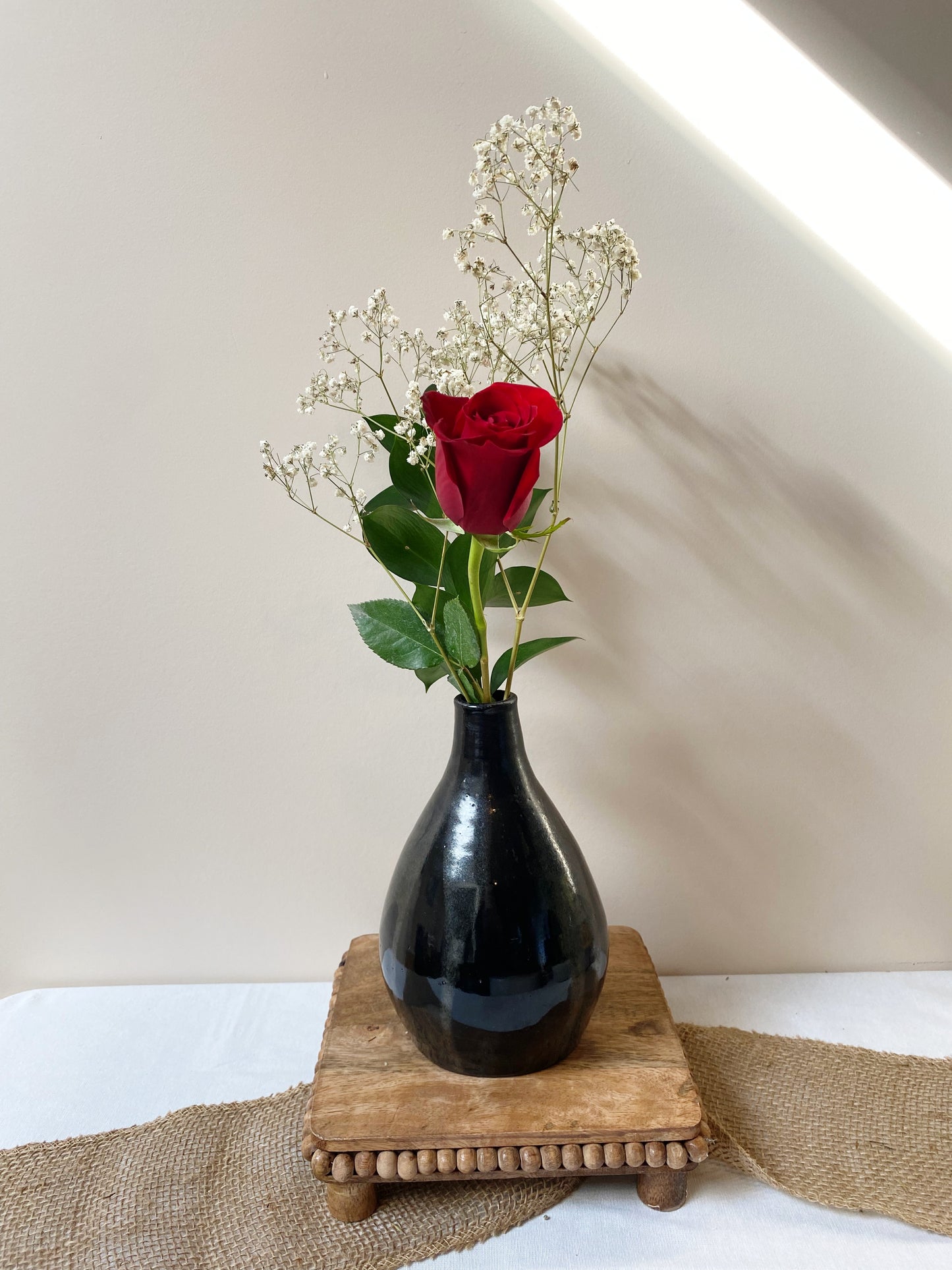 Black Pearl narrow neck vase